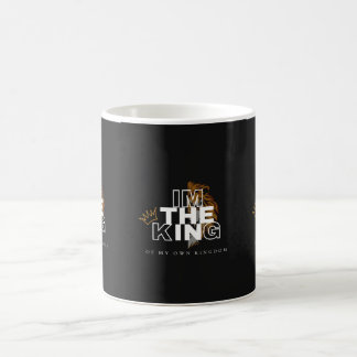 Taza De Café Black and White Modern The King" coffee mug