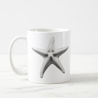 Taza De Café Black and White Starfish