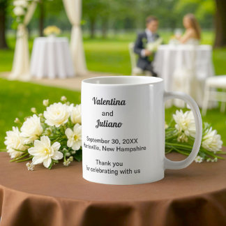 Taza De Café Black and White Wedding Mug