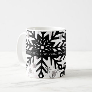 Taza De Café black and white with saying christmas mug