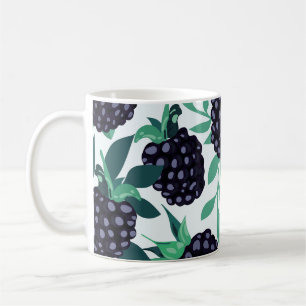 Taza De Café Black Berry Tropical: Patrón sin foco de fruta