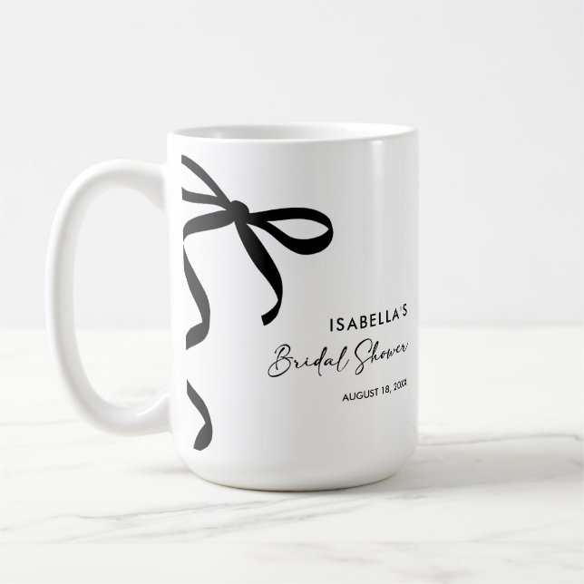 Taza De Café Black Bow está atando la ducha nupcial (Izquierda)