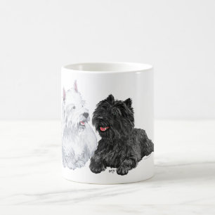 Taza De Café Black Cairn y Terriers West Highland