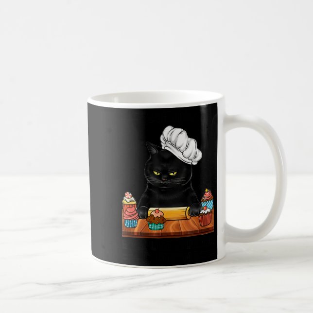 Taza De Café Black Cat Baking Because Murder Is Wrong Cat Lover (Derecha)