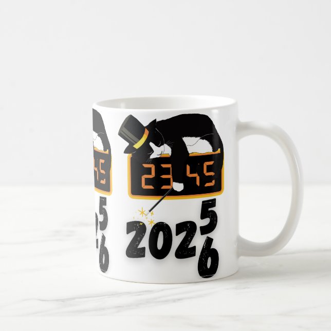 Taza De Café Black Cat happy new years  (Derecha)
