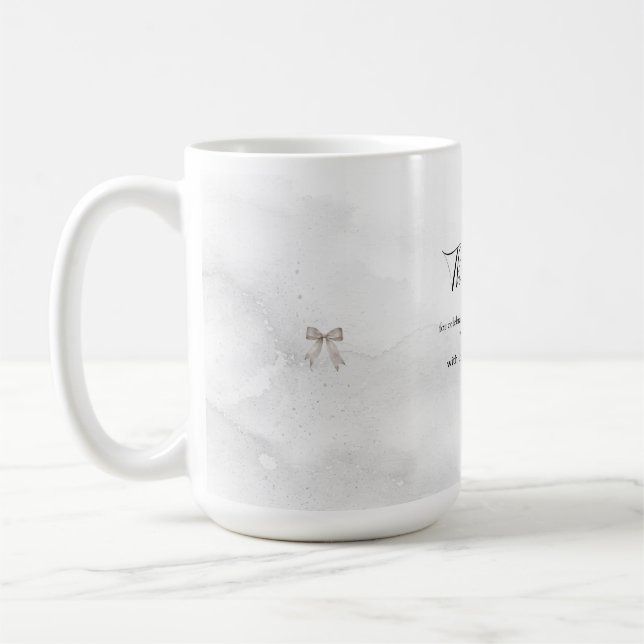 Taza De Café Black Coquette Minimalist Elegant 50th Birthday (Izquierda)