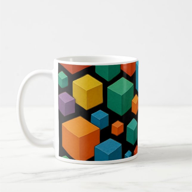 Taza De Café Black cube Mug (Izquierda)