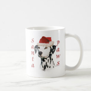 Taza De Café Black Dalmatian Santa Paws