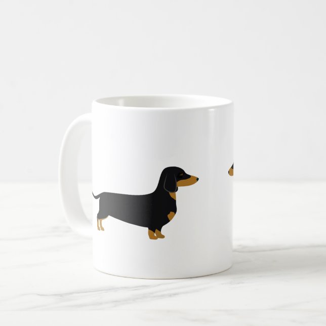 Taza De Café Black Daschund Mug (Anverso izquierdo)