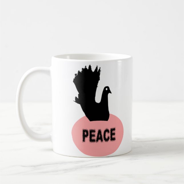 Taza De Café Black Dove Peace Mug (Izquierda)
