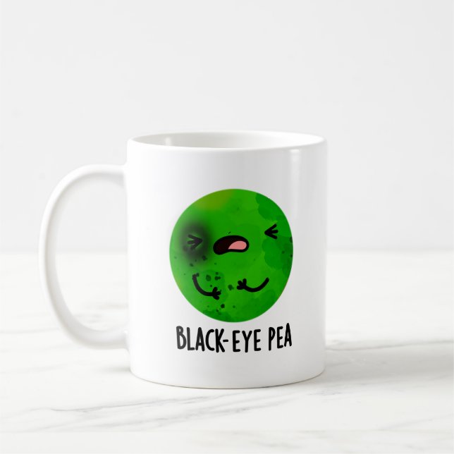 Taza De Café Black Eye Pea Funny Veggie Pun (Izquierda)