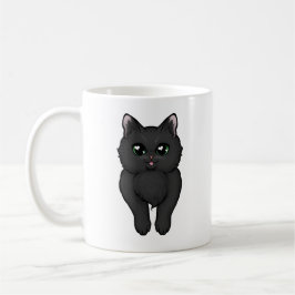 Taza De Café Black Fluffy Kitty Booty