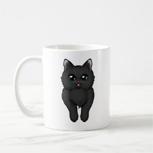 Taza De Café Black Fluffy Kitty Booty