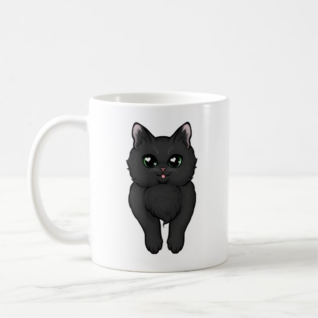 Taza De Café Black Fluffy Kitty Booty (Izquierda)