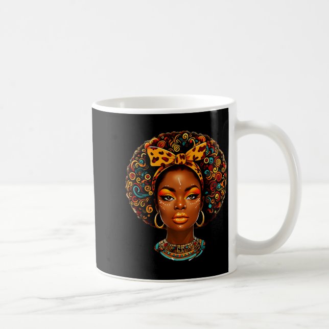 Taza De Café Black Girl Magic Afro Melanin Queen African Americ (Derecha)