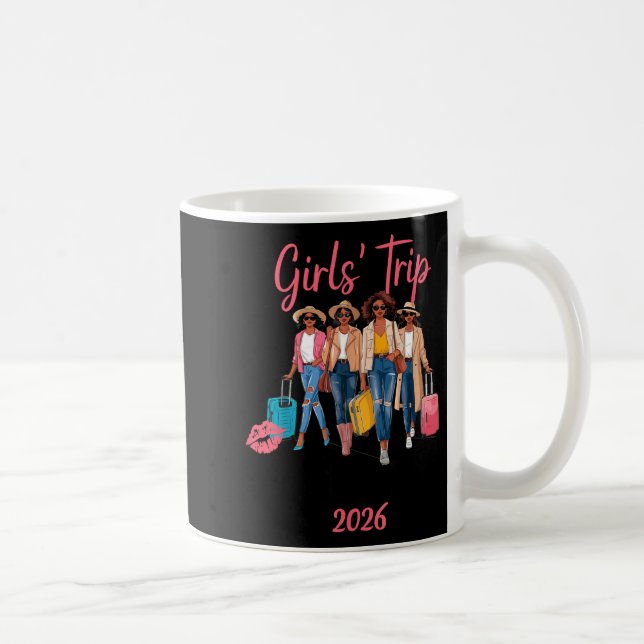 Taza De Café Black Girls Trip Bali 2026 Vacation Birthday Melan (Derecha)