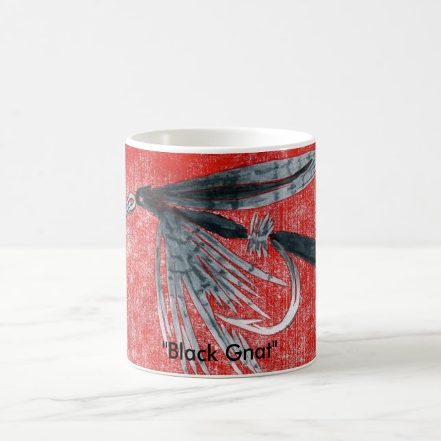 Taza De Café "Black Gnat" Classic Trout Fly Mug (Centro)