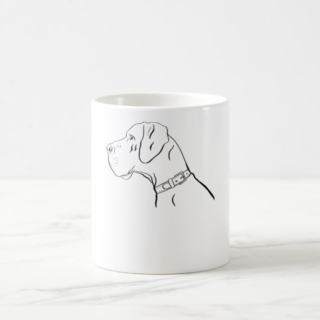 Taza De Café Black Great Dane Dog (Centro)