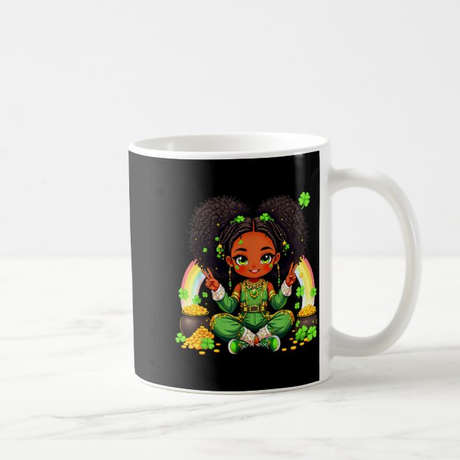 Taza De Café Black Irish Afro Black Girl African American St Pa (Derecha)
