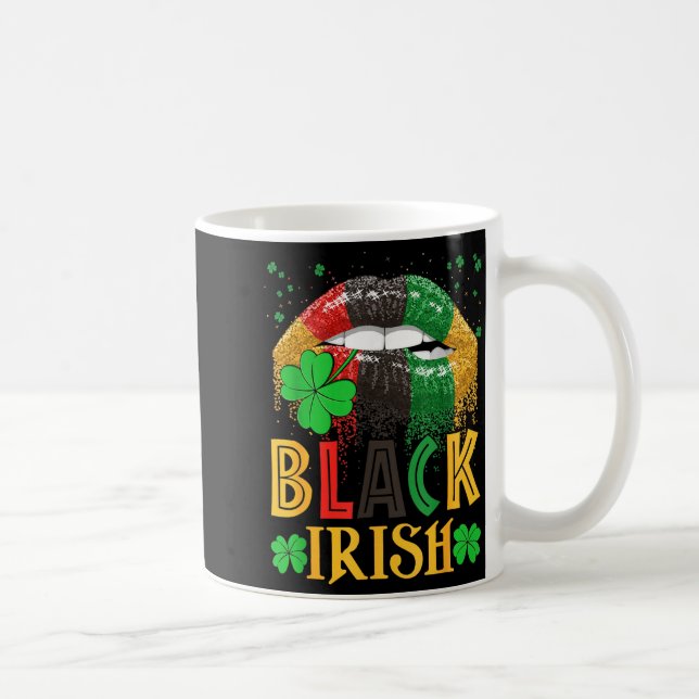 Taza De Café Black Irish Dripng Lips African American St Patric (Derecha)