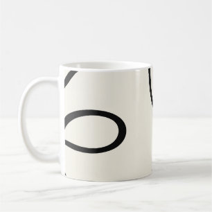 Taza De Café Black Ivory Flowing Line Abstract