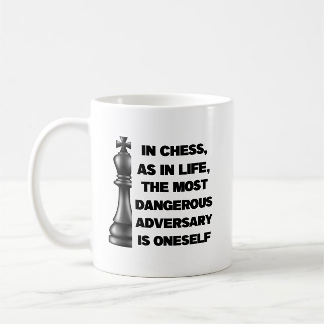 Taza De Café Black King Chess Pieza Wisdom Power Strategy (Izquierda)