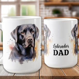 Taza De Café Black Lab Dad - Día del Padre - Labrador Dad