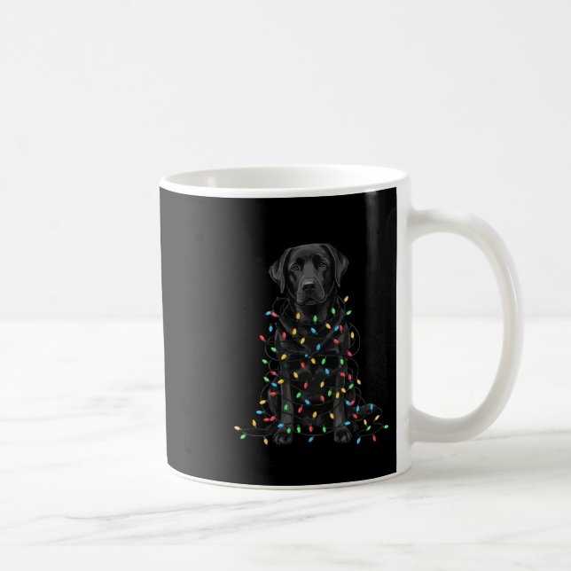 Taza De Café Black Labrador Christmas I'm Fine Everything Is Fi (Derecha)