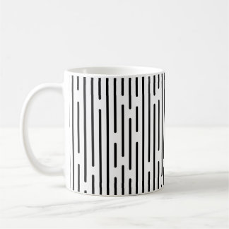 Taza De Café Black Line Geometric Pattern 