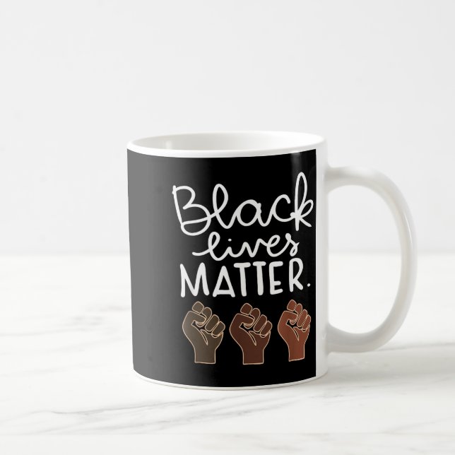 Taza De Café Black Lives Blm Human Rights Black History Month  (Derecha)