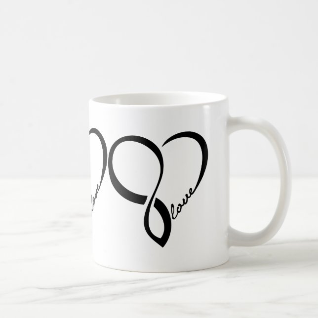 Taza De Café Black Love Hearts Mug (Derecha)