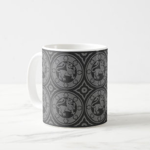 Taza De Café Black Medieval Lions Mug