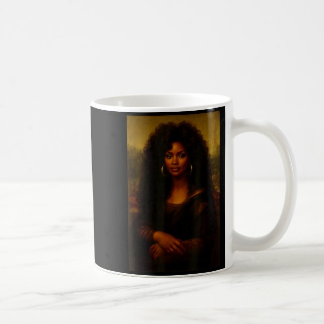 Taza De Café Black Mona Lisa Afro African American Melanin Blac (Derecha)