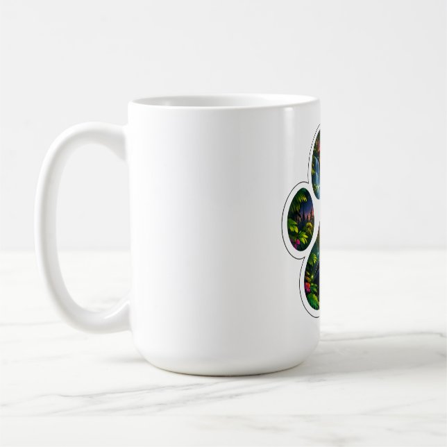Taza De Café Black Panther Jungle Paw Design (Izquierda)