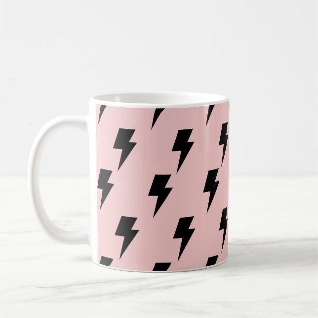 Taza De Café Black Pink Lightning Y2K Indie Bold Mornings (Izquierda)
