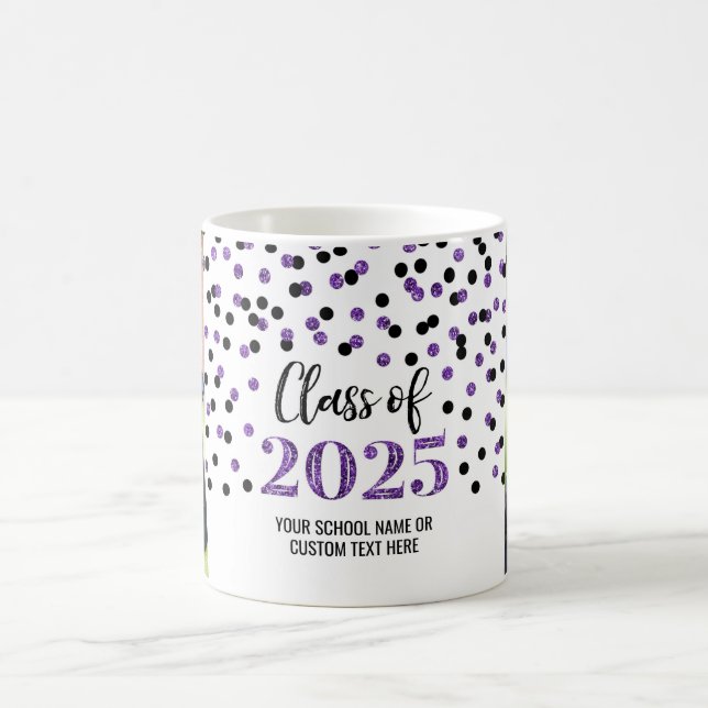 Taza De Café Black Purple Class of 2025 Coffee Mug (Centro)