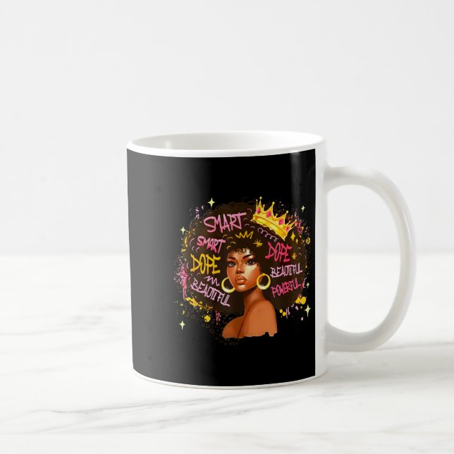 Taza De Café Black Queen Dripng Afro Melanin Black History Mont (Derecha)