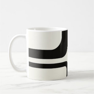 Taza De Café Black Ribbon Geometry I