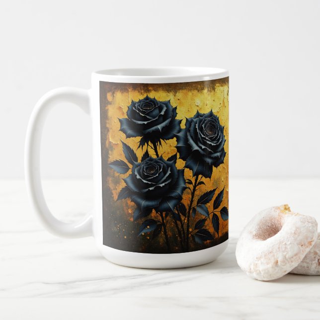 Taza De Café Black Roses (Con donut)