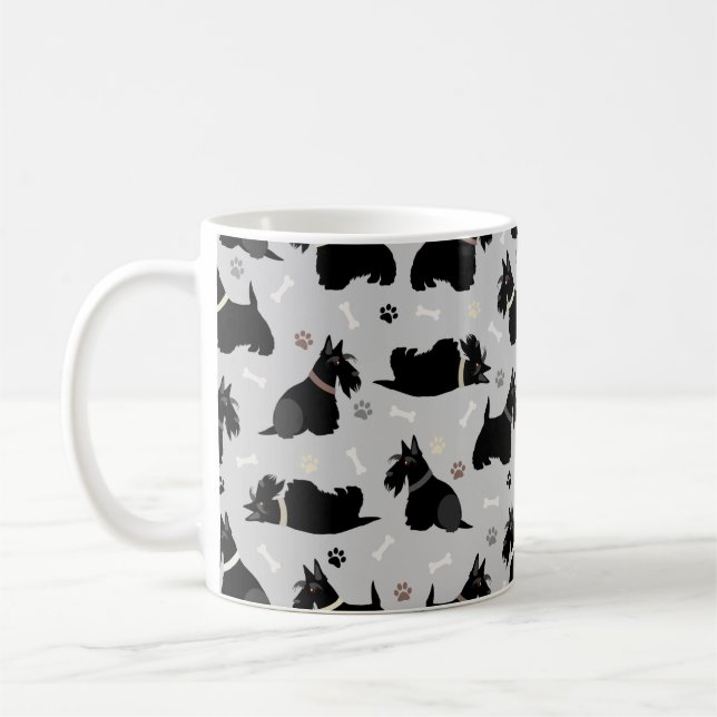 Taza De Café Black Scottish Terrier Paws and Bones Coffee Mug (Izquierda)