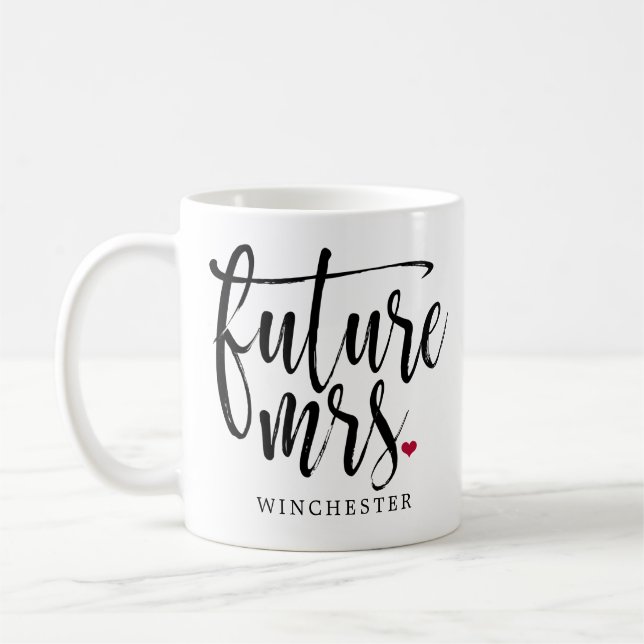 Taza De Café Black Script de señora Modern Brushed futuro (Izquierda)