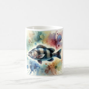 Taza De Café Black Sea Bass 170724AREF132 - Watercolor