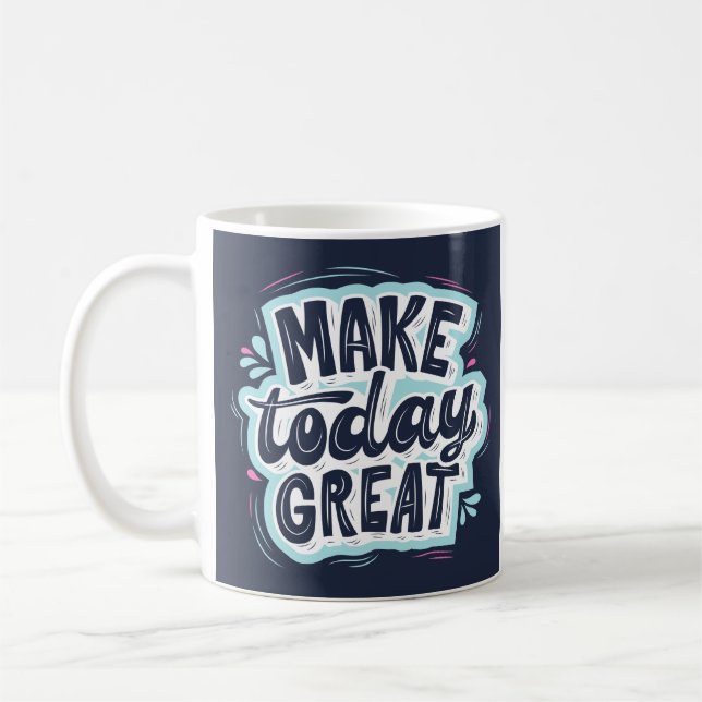 Taza De Café Black Simple Motivation Mug (Izquierda)