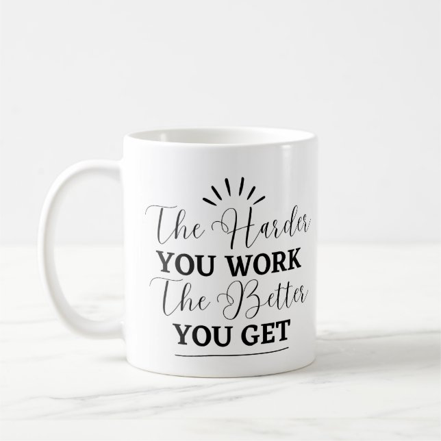 Taza De Café Black Simple Motivation Mug (Izquierda)