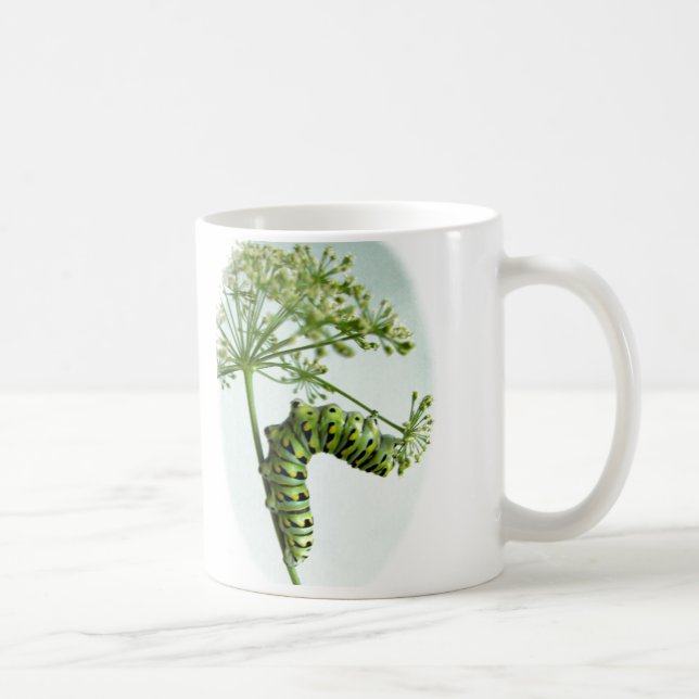 Taza De Café Black Swallowtail Caterpillar parsante (Derecha)
