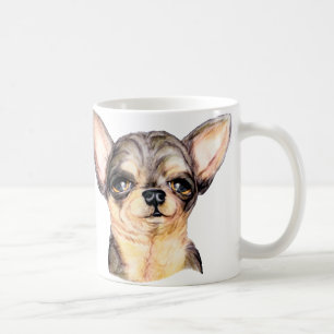 Taza De Café Black & Tan Chihuahua Bust
