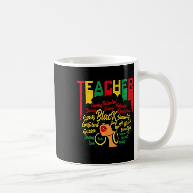 Taza De Café Black Teacher Magic Black History Education Melani (Derecha)