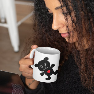 Taza De Café Black Teddy Bear Love