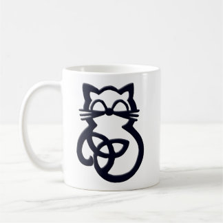 Taza De Café Black Trinity Knot Celtic Cat Mug