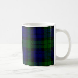 Taza De Café Black Watch Tartan Blue Green Plage